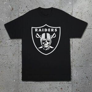Las Vegas Raiders Shield Logo Black Graphic Tee | NFL Football Fan Shirt